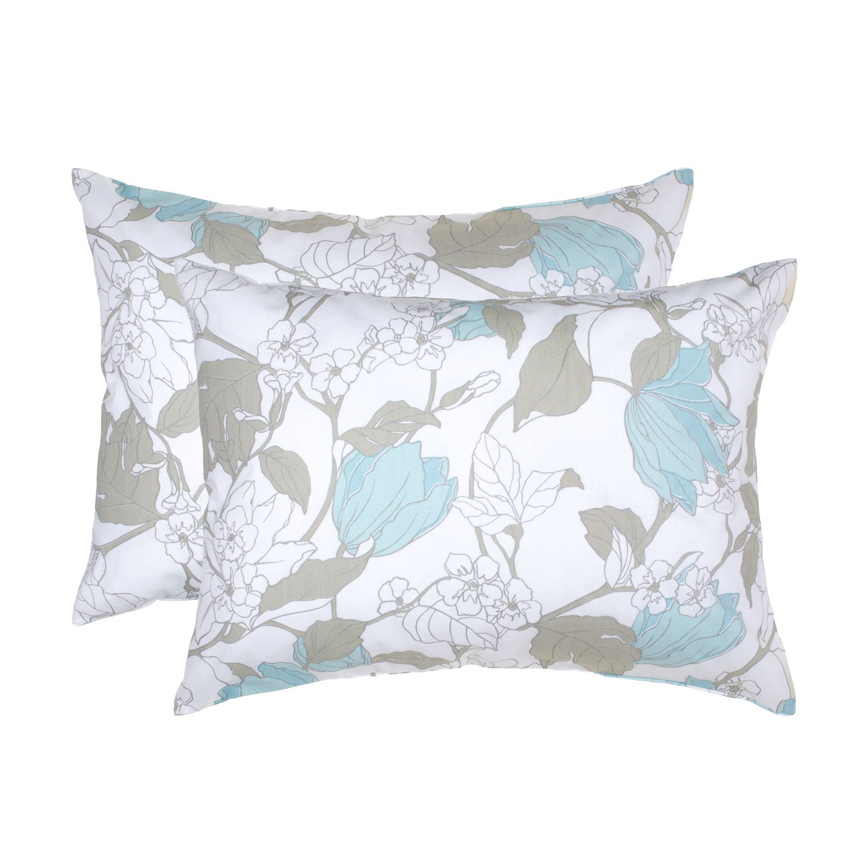 Наволочка бязева Home Line Весняний вечір, блакитна, 50*70 см, 2 шт (168656)